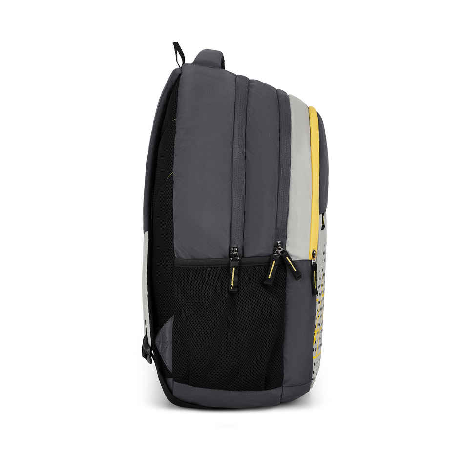 Nasher Miles Pulse Backpack- Unisex- 3 Compartment Casual College Bag- Grey- 45L