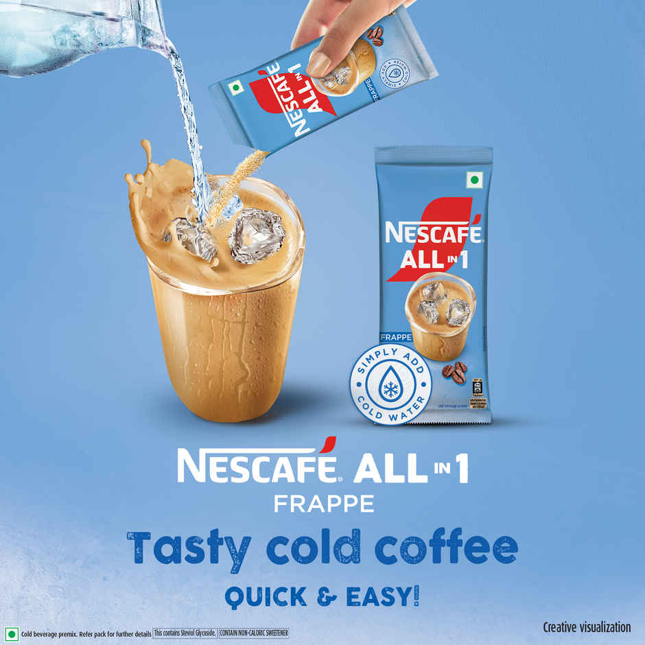 NESCAFE All In 1 Frappe, Instant Cold Coffee Premix Powder