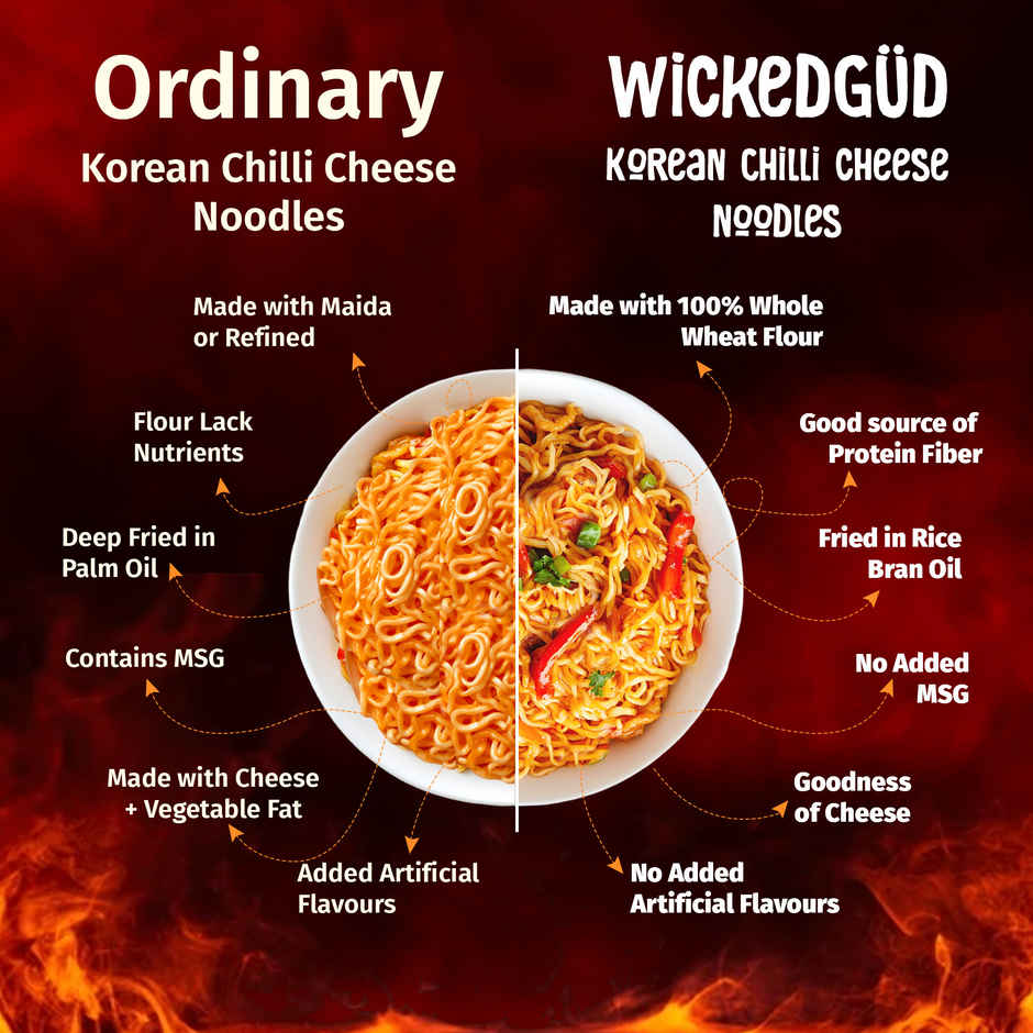Wickedgud Chilli Cheese Instant Korean Noodles