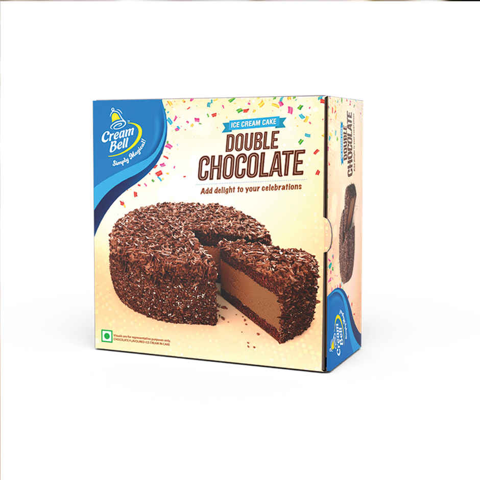 Cream Bell Double Chocolate Ice Cream Cake (500ml) & Tommy Hilfiger Men'S Leather Belt | Brown - 40 Inches (1pc) Combo