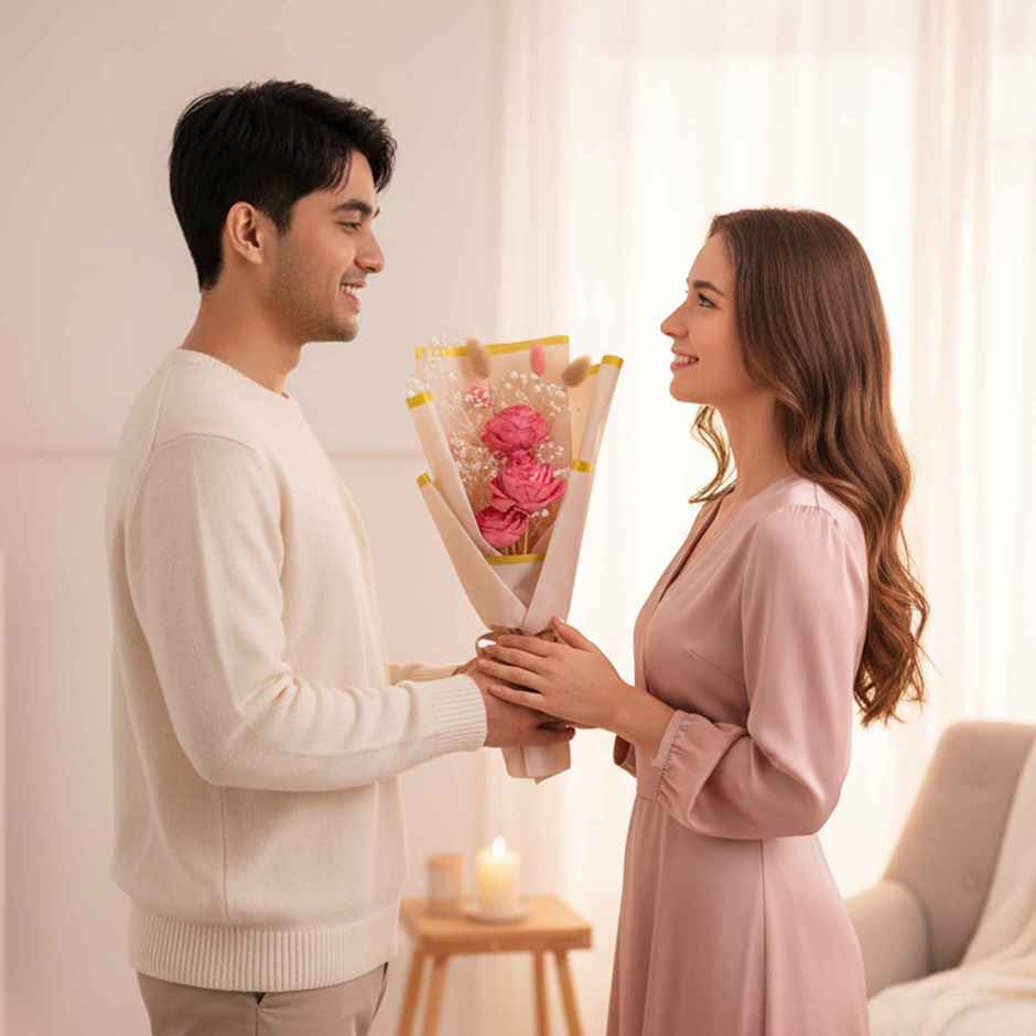Red Dried Flower Love Bouquet | Ideal for Gifting | Special You