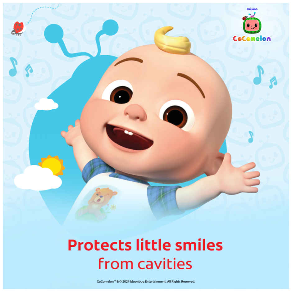 Colgate Kids Cocomelon Toothpaste for 2-5 Years, Cavity Protection of Milk Teeth (Strawberry)