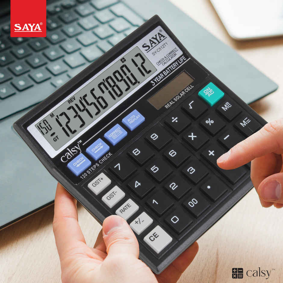 Saya Calsy Basic Check & Correct Desktop Calculator for Office, School & Home Use