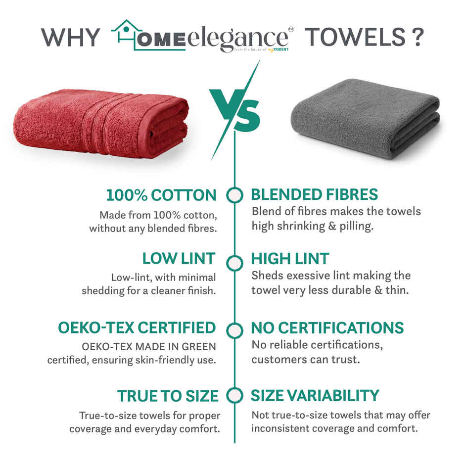 Mytrident Comfort Living Cotton Bath Towel | Tangy Tomato