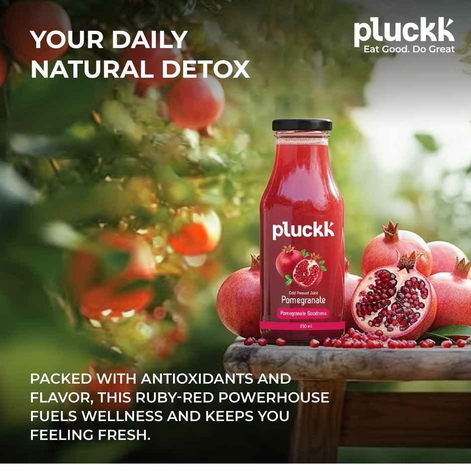 Pluckk Cold Pressed Extracted Pomegranate Juice | No Preservatives | No Added Sugar