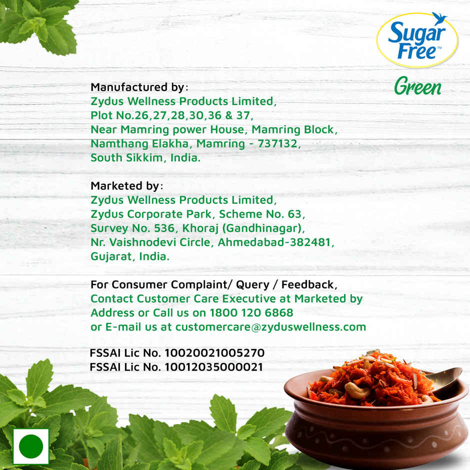 Sugarfree Green 100% Natural Made From Stevia