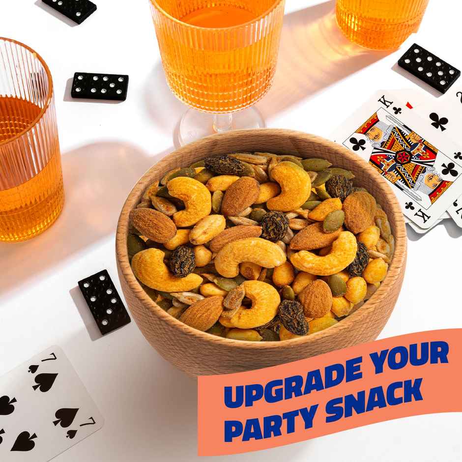Farmley Party Mix Snacks Mix Dry Fruits - Almonds, Cashew, Peanuts, Sunflower Seeds & More Combo  