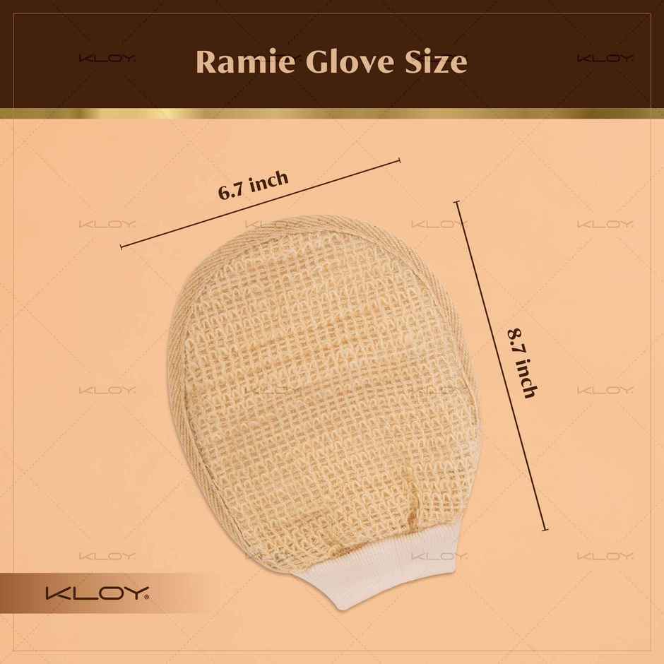 Kloy Natural Ramie Bath Scrubber