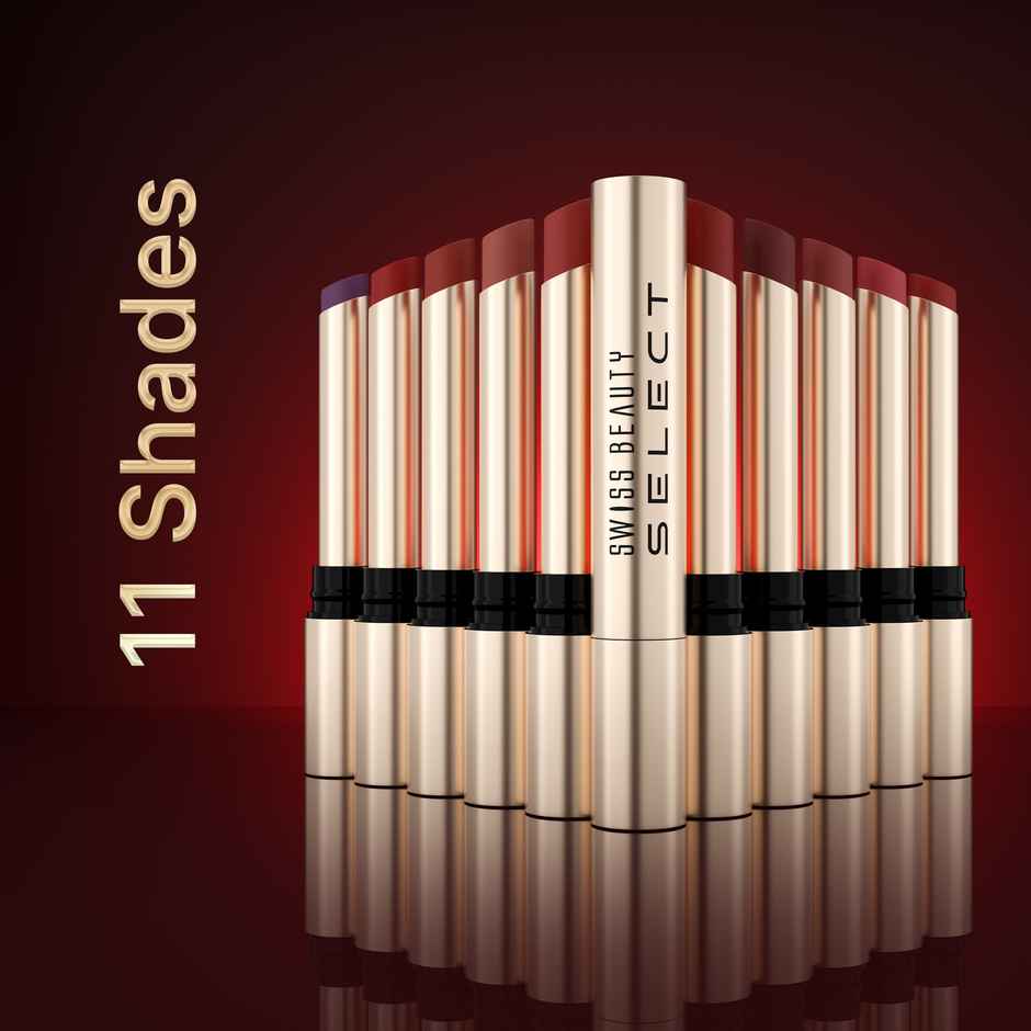 Swiss Beauty Select High On Shine Lipstick - 6 Admirer Plum