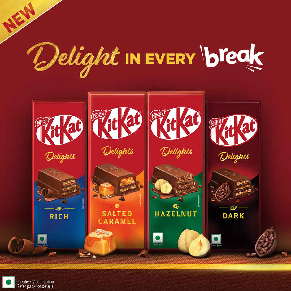 Nestle KitKat Delights Caramel Choco Coated Wafer Chocolate Bar