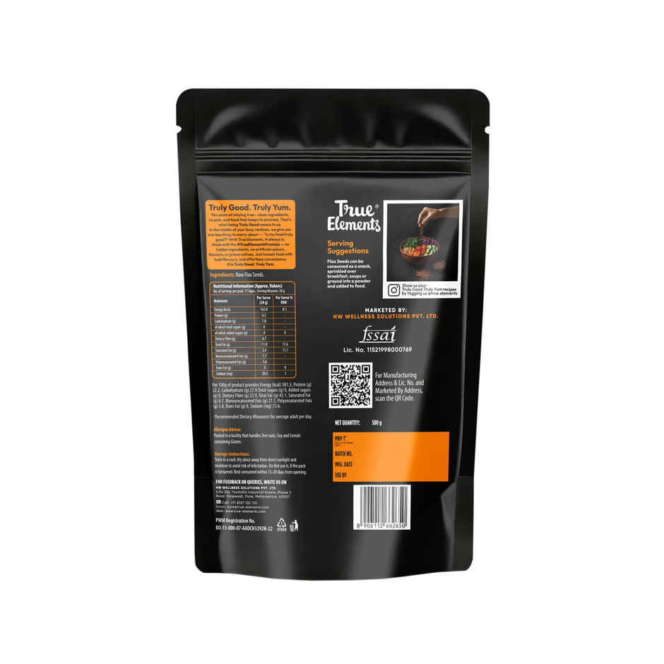 True Elements Flax Seeds Raw