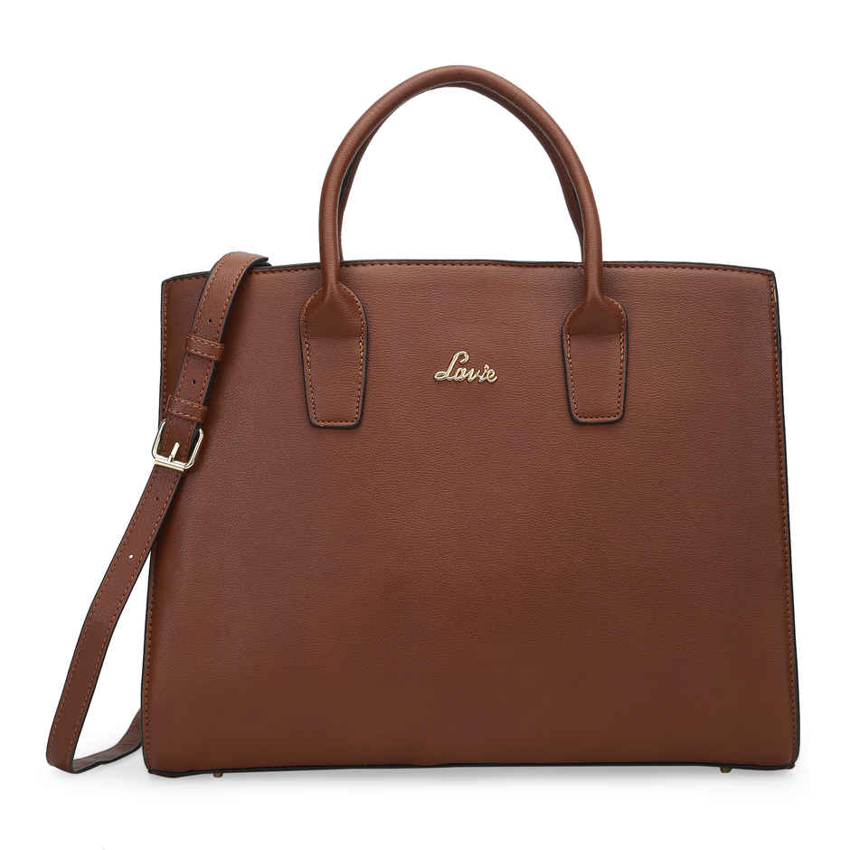 Lavie Women's Ellon Laptop Handbag for | Ladies purse | Shoulder Bag | Brown