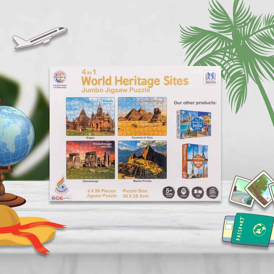 Ratna's 4In1 World Heritage Sites Jigsaw Puzzle