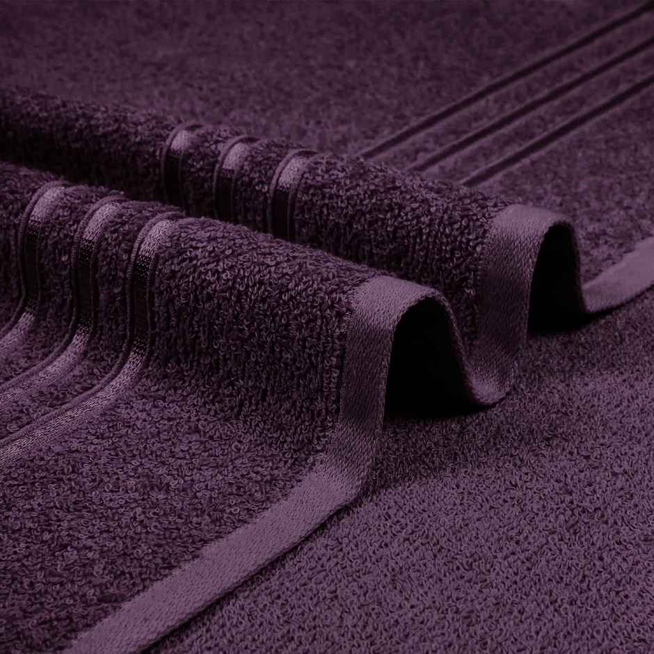 Mytrident Cotton Bath Towel | 400 GSM | Towels for Bath - Black Currant