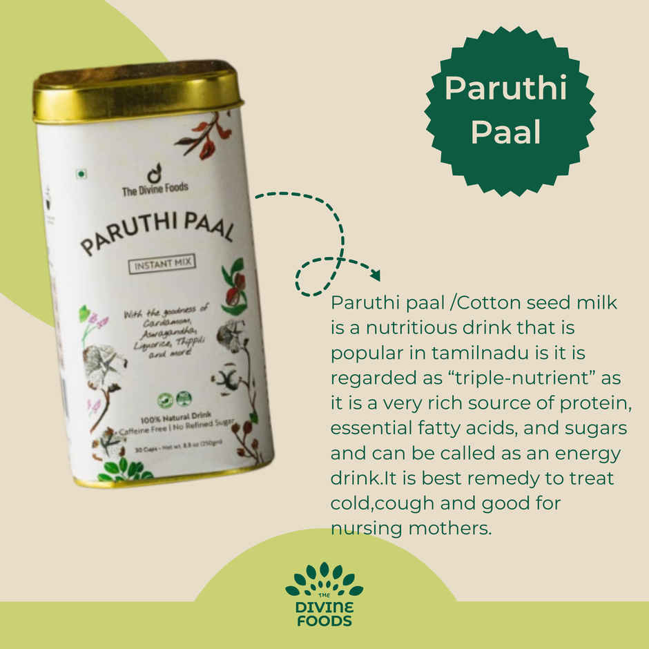 The Divine Foods Paruthi Paal Powder Mix | Cold And Cough Remedy