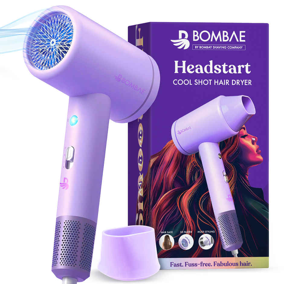 Bombae 5x Faster Ionic Hair Dryer - Headstart (Light Purple, 1600W)
