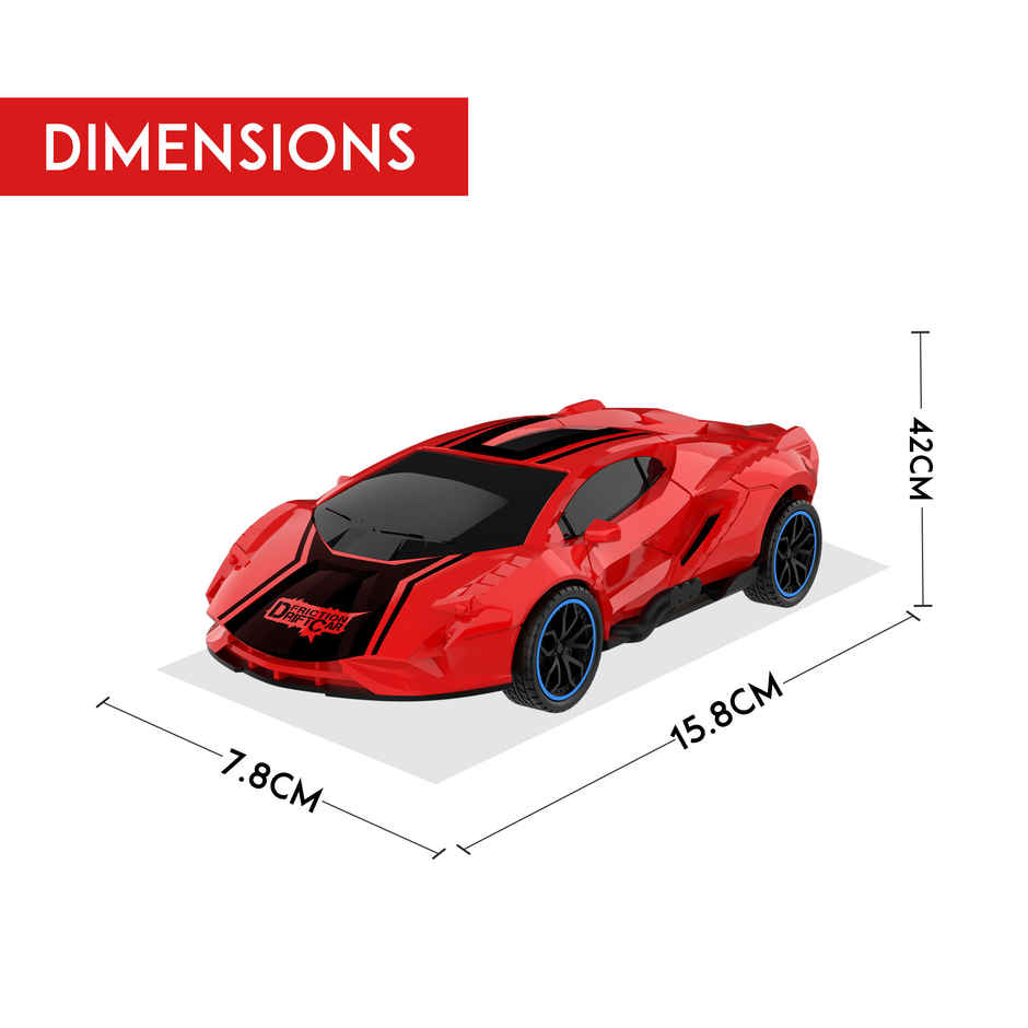 SEEDO No Battery Mechanical Power Friction Drift Cars | Red