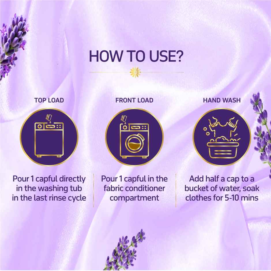 Softouch Yardley Fabric Conditioner | Long lasting Fragrance | Imperial Lavender | 790 + 190 ml