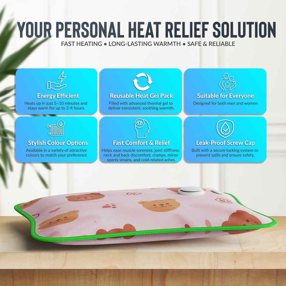Aroma HGB3 Heating Warm Gel Bag For Backpain, Cramps, Bedwarmers, Joint Pain Relief Design May Vary