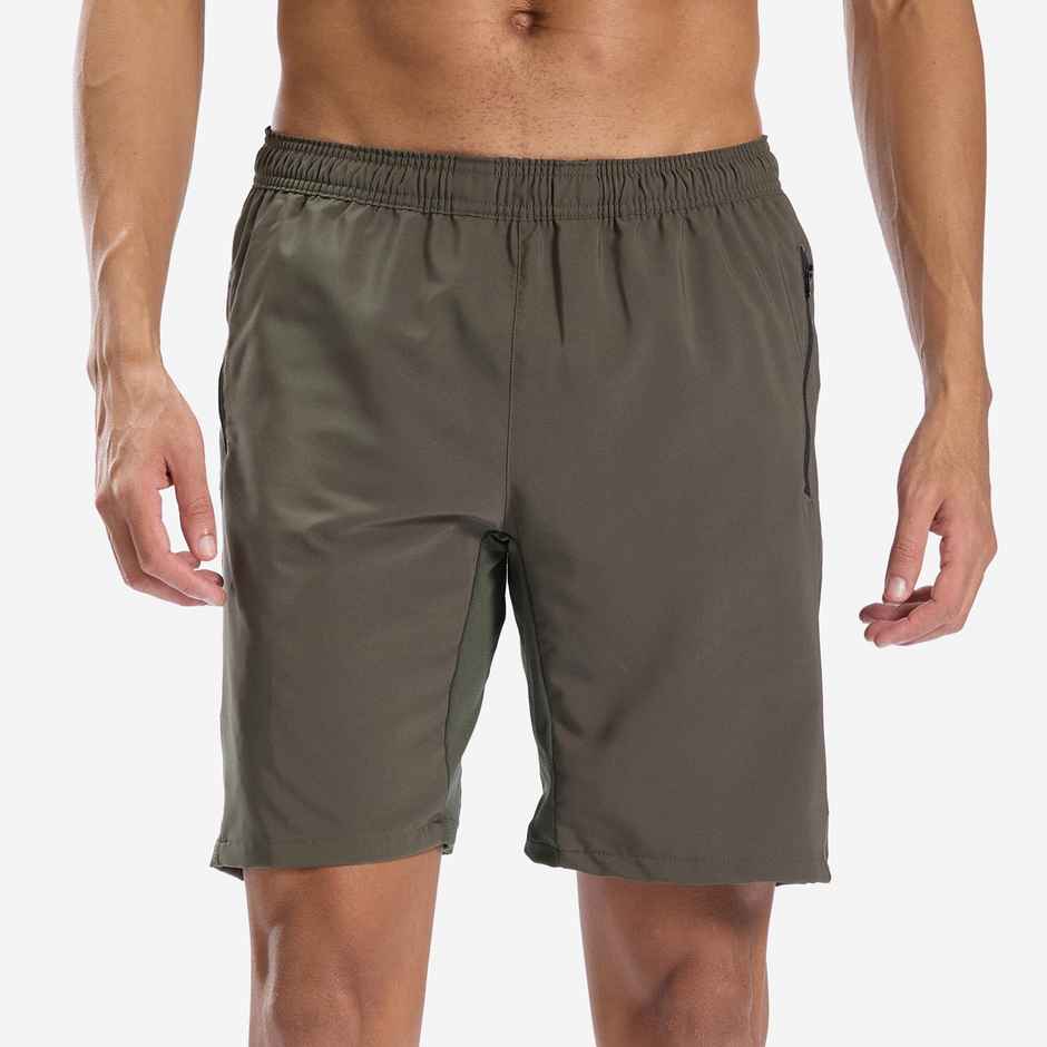 Decathlon | Domyos Men's Zip-Pocket Breathable Essential Fitness Shorts | Khaki - S