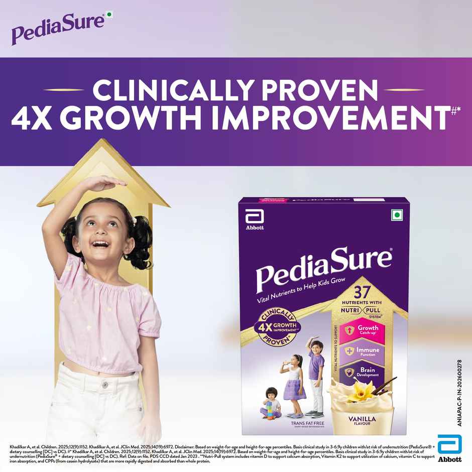 PediaSure Scientifically Designed Vanilla Drink Mix| For 2 - 6 years Kids