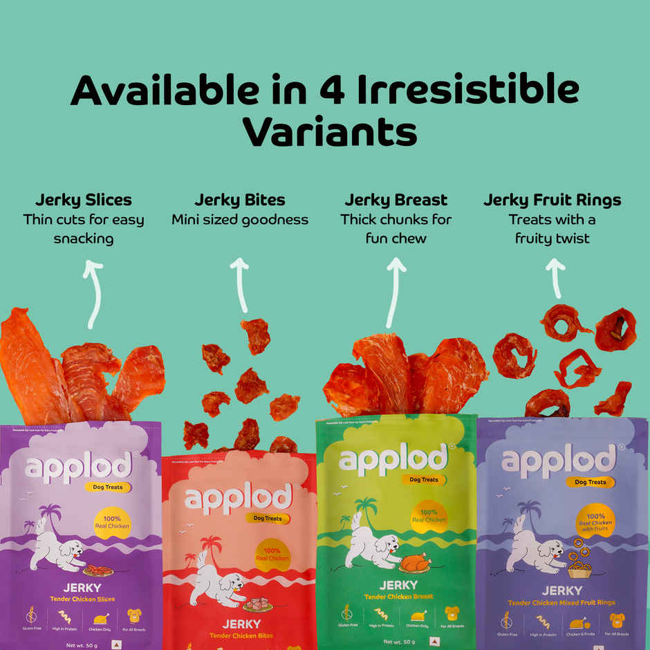 Applod Dehydrated Chicken Slices Dog Treat | Gluten Free Treats | For Puppy & Adult Dogs