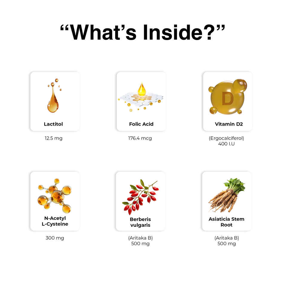 OYB PCOS Support Supplement for Women with Myo-Inositol & NAC for Hormonal Balance | OYB Easy Cycle