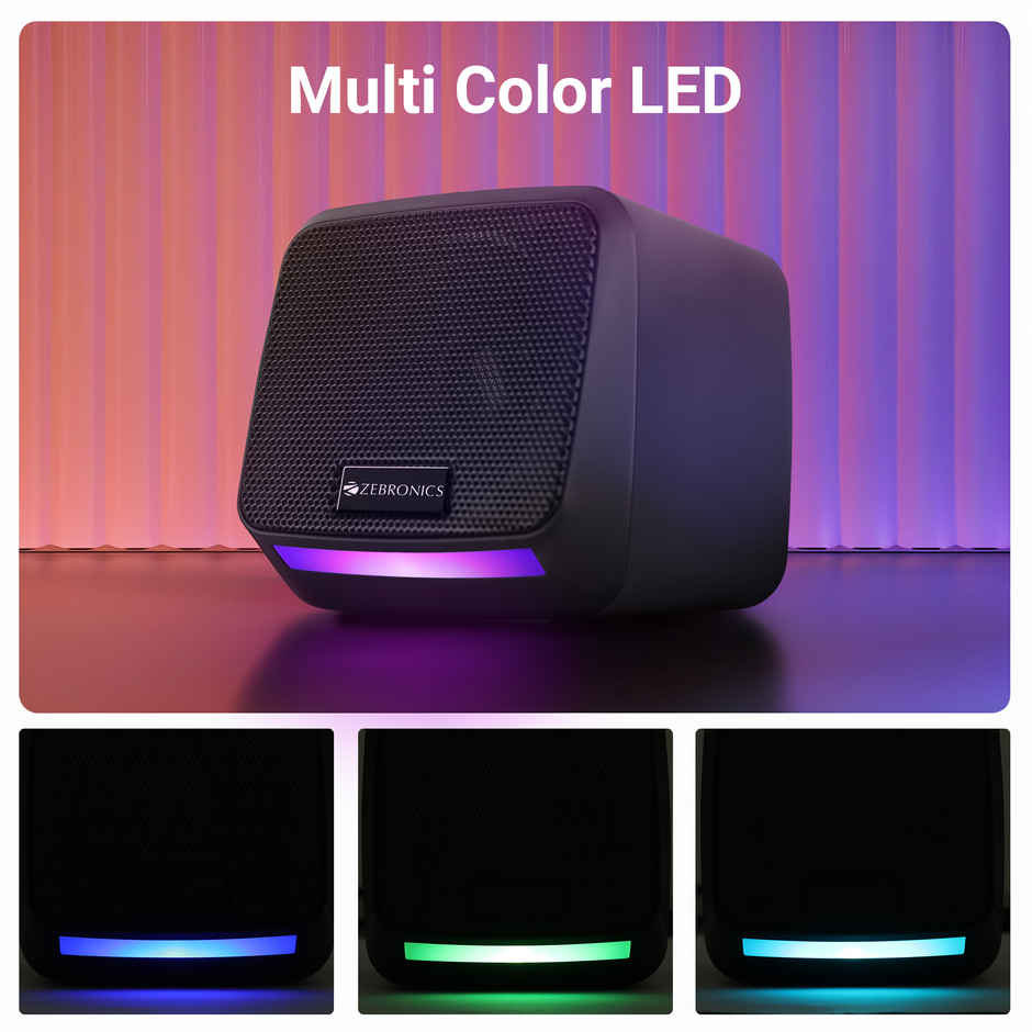 Zebronics Igloo 1 USB Speakers | 8W | LED | AUX | Volume Control | PC Laptop