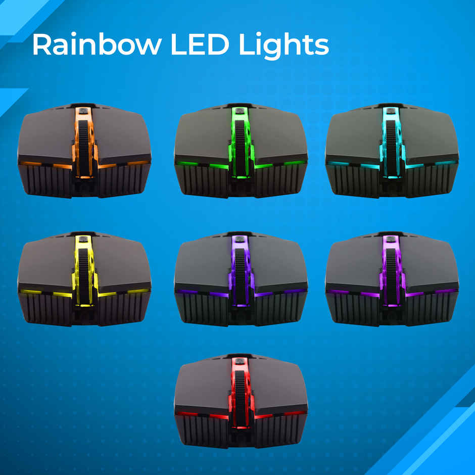 Zebronics Phero Wired Gaming Mouse With Up to 1600 DPI, LED Lights, DPI Switch, High Precision,4 Buttons - Black