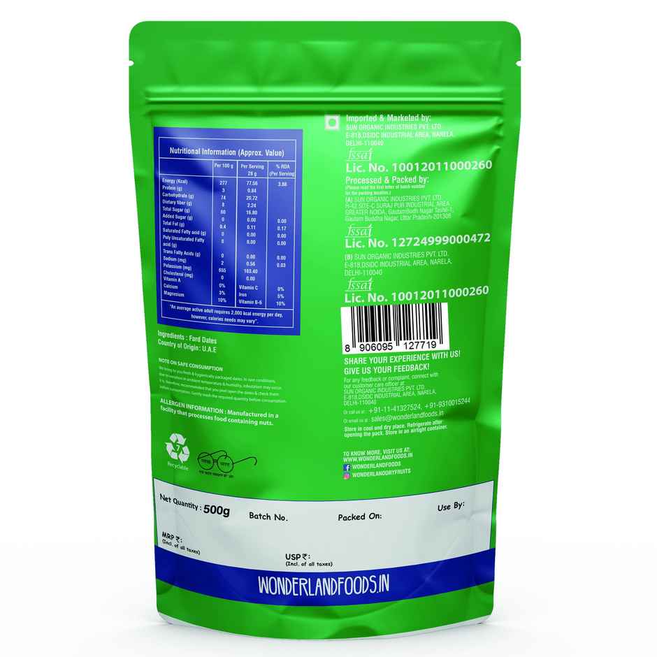 Wonderland Foods Fard Dates