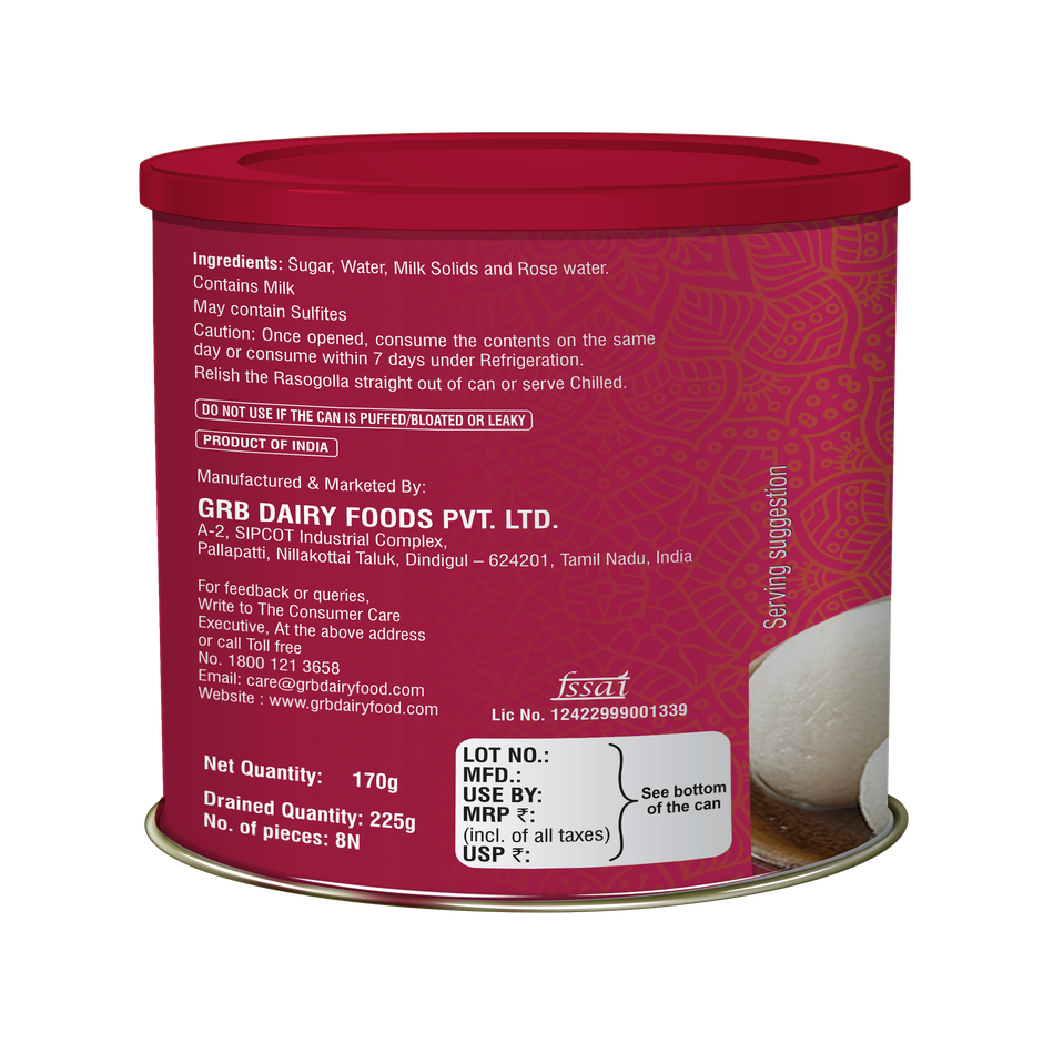 GRB Rasgulla | Soft & Spongy Sweet