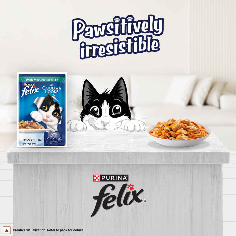 Felix Mackerel with Jelly Adult Cat Wet Food