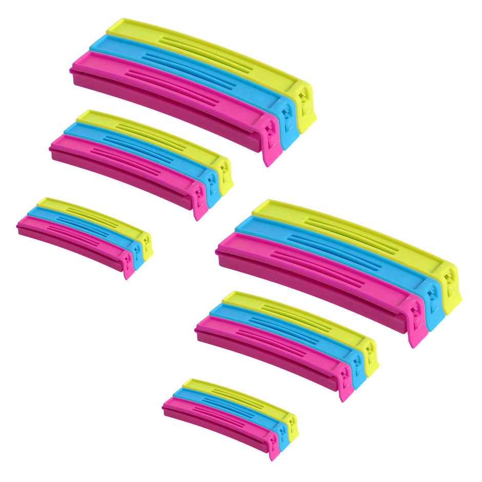 Cutting EDGE 18 Pcs Plastic Snack Bag Packet Sealing Clip For Kitchen | Multicolor
