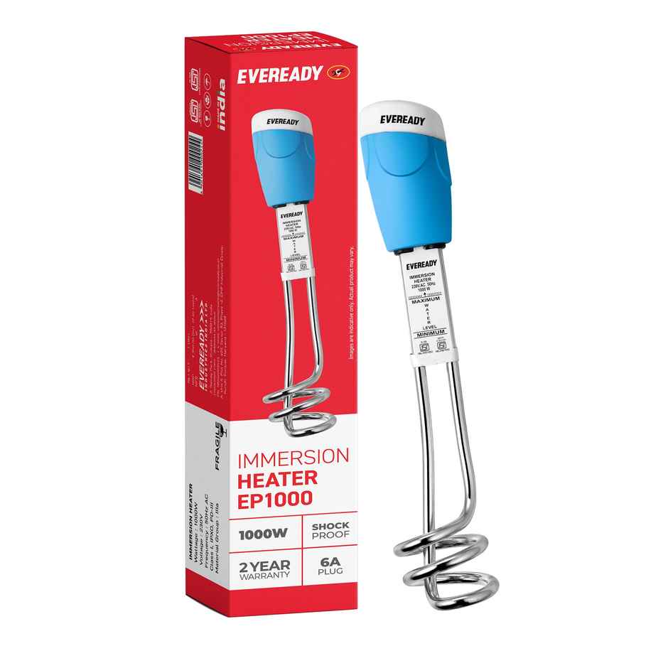 Eveready Epoxy Immersion Heater Rod | 1000W | Anti-Corrosion & Durable | 2 Years Warranty