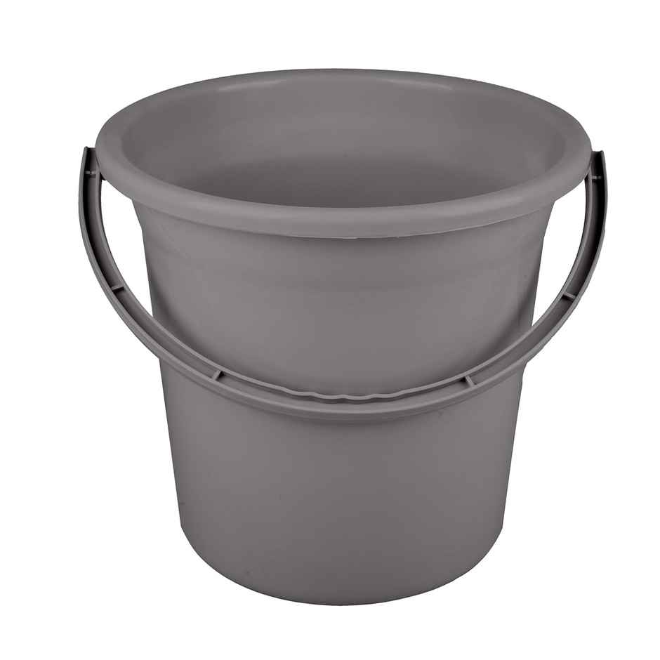 Kuber Industries Plastic Strong Bucket for Bathroom for Bathing|18 L|Grey