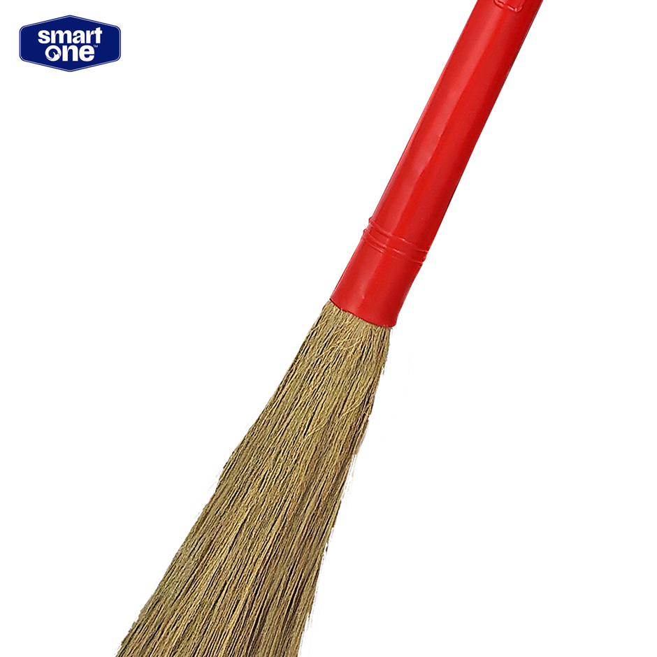 Smart One-Red- Grass Broom, Silchar Grass, 46 Inch length, 425 gm