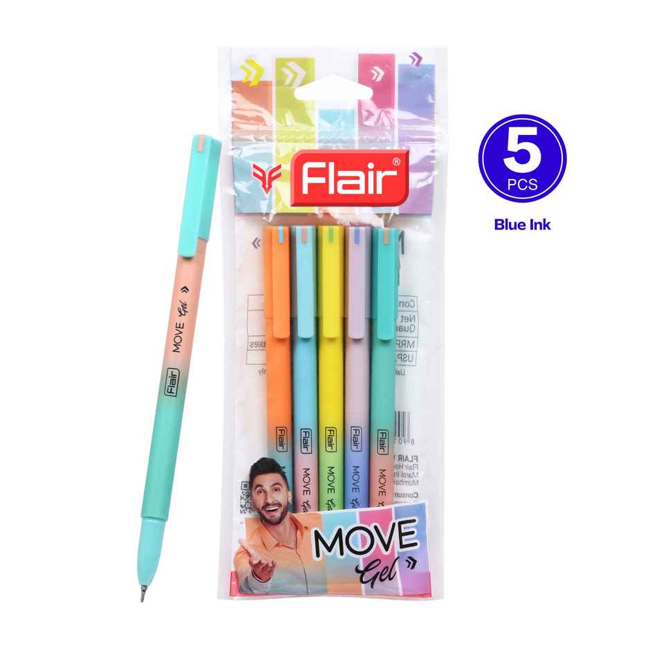 Flair Move Gel Pen Pack of 5