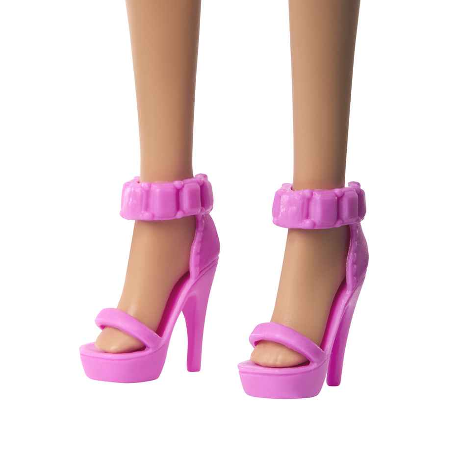 Mattel Barbie 65Th Anniversary Commemorative Doll With Mattel Blonde Hair, Pink And White Striped Dress