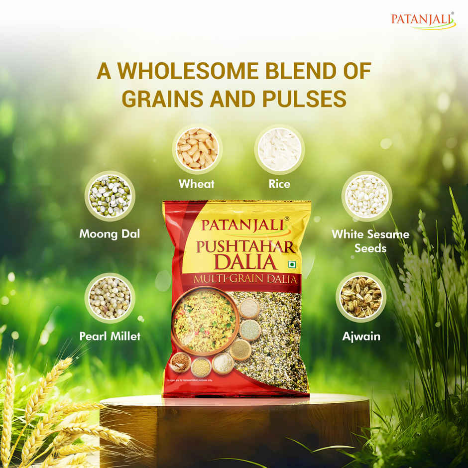Patanjali Pushtahar Dalia- Broken Wheat, High Protein High Fibre, Diabetic Friendly
