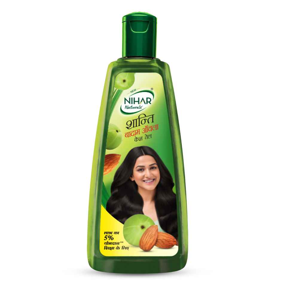 Nihar Shanti Amla And Badam Hair Oil For Black Silky And Stronger Hair