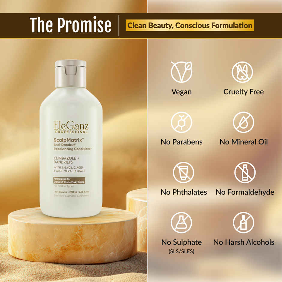 EleGanz Professional ScalpMatrix Anti-Dandruff Conditioner | Climbazole + Dandrilys