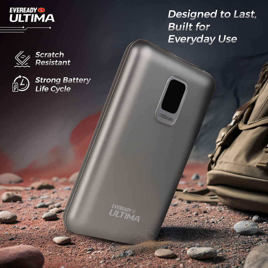 Eveready Ultima 10000 mAh Compact | Power Bank With Cable and Digital Display - PB20