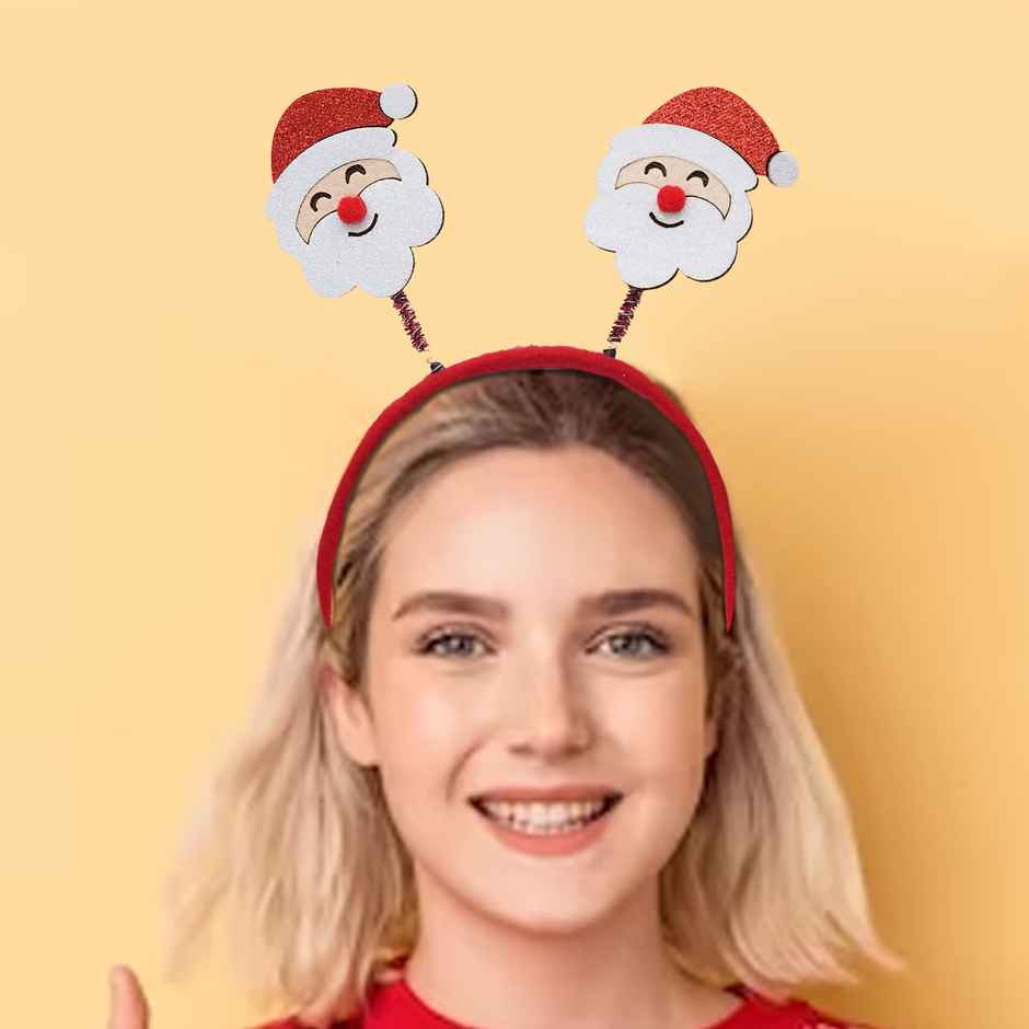 eCraftIndia Christmas Santa Claus Headband - Hairband for Birthday, Christmas Party