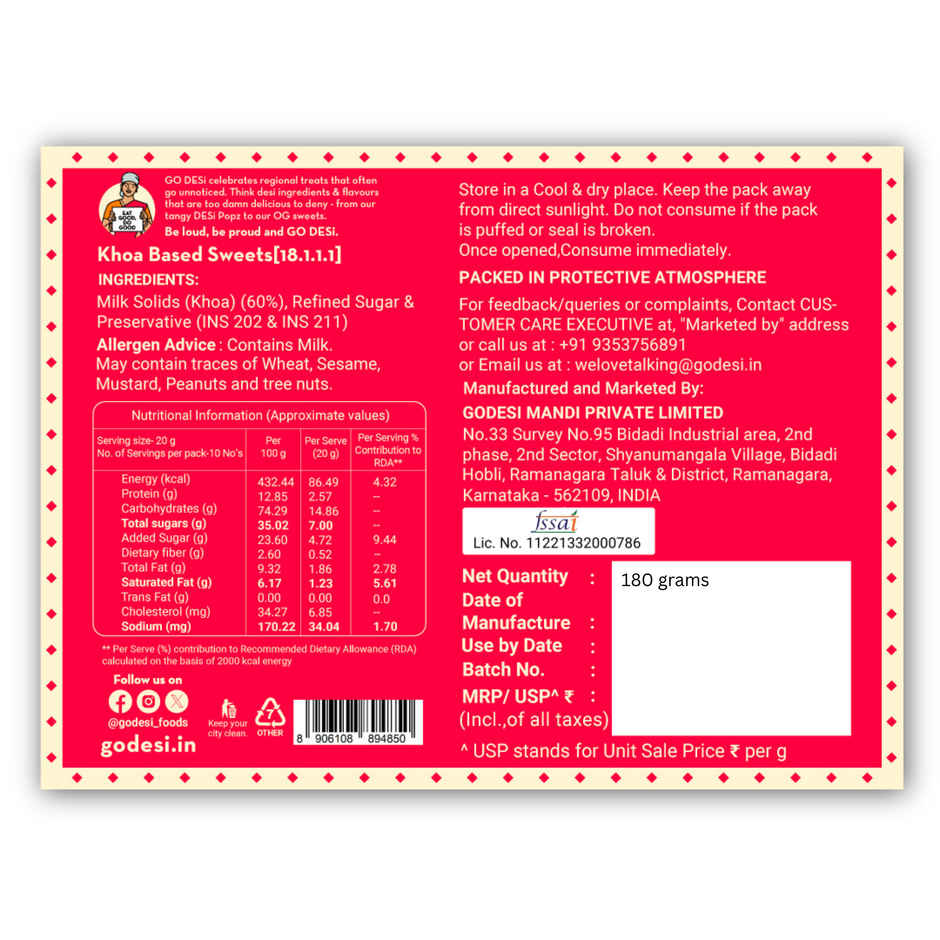 Coconut Laddu | Ladoo | Sweets By Go Desi & Go Desi Milk Malai Peda Combo