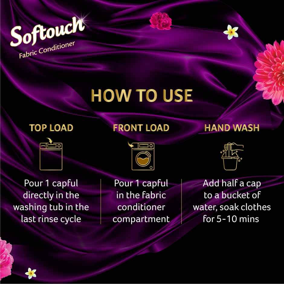 Wipro Softouch Royal Perfume Fabric Conditioner (Purple)