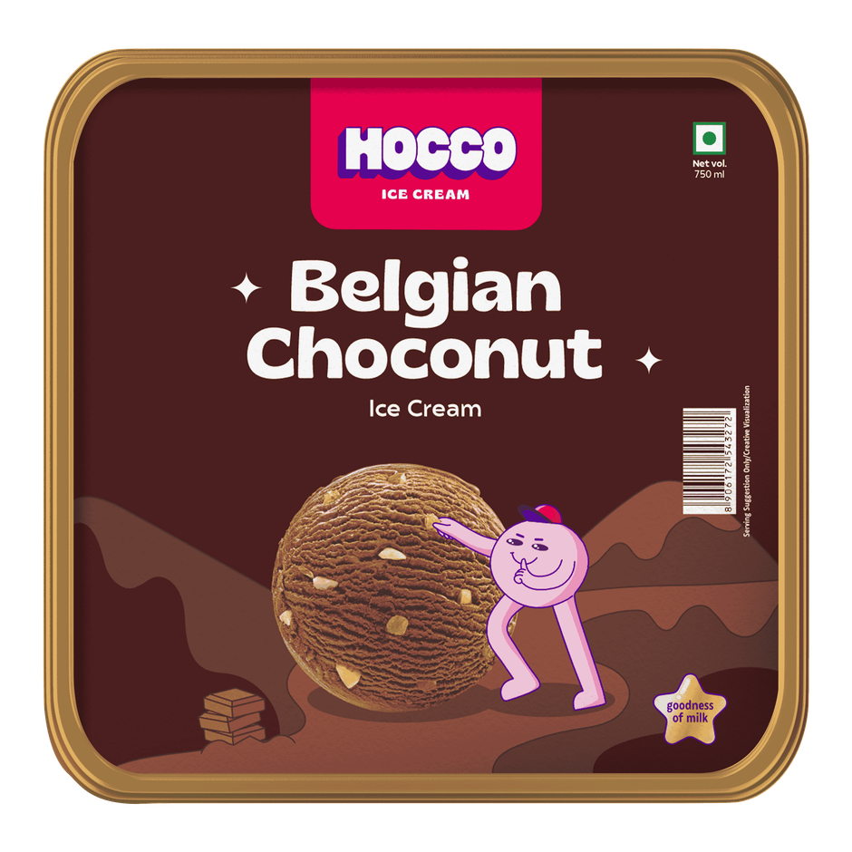 Hocco Belgian Choconut Ice Cream Tub Combo