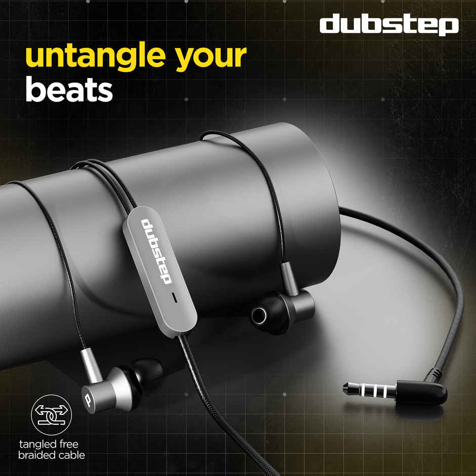 Dubstep Squad M7 With X-Bass Technology In-Ear Wired Earphones With Mic - Grey