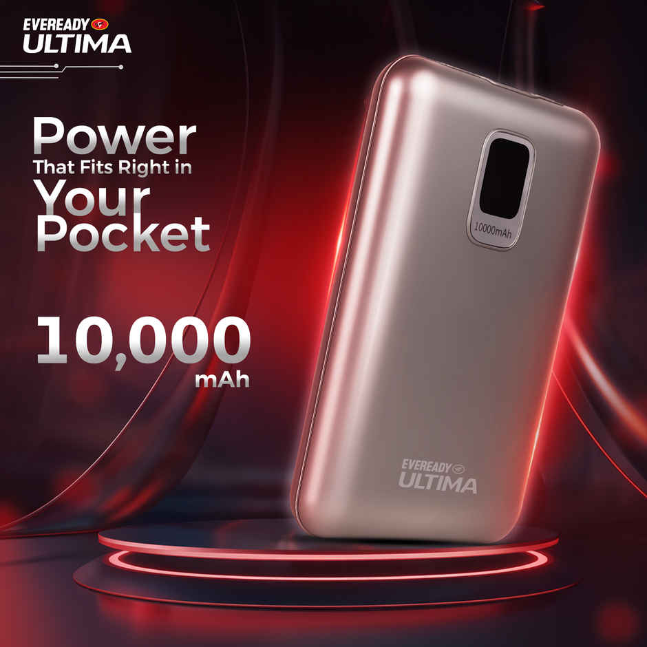 Eveready Ultima 10000 mAh Compact | Power Bank With Cable and Digital Display - PB20