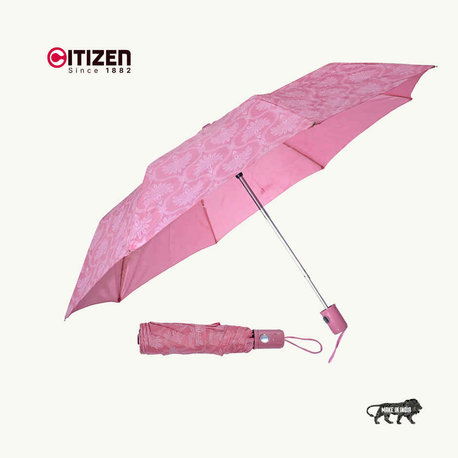 Citizen 3 Fold 22 Inch Auto Pink Printed umbrella