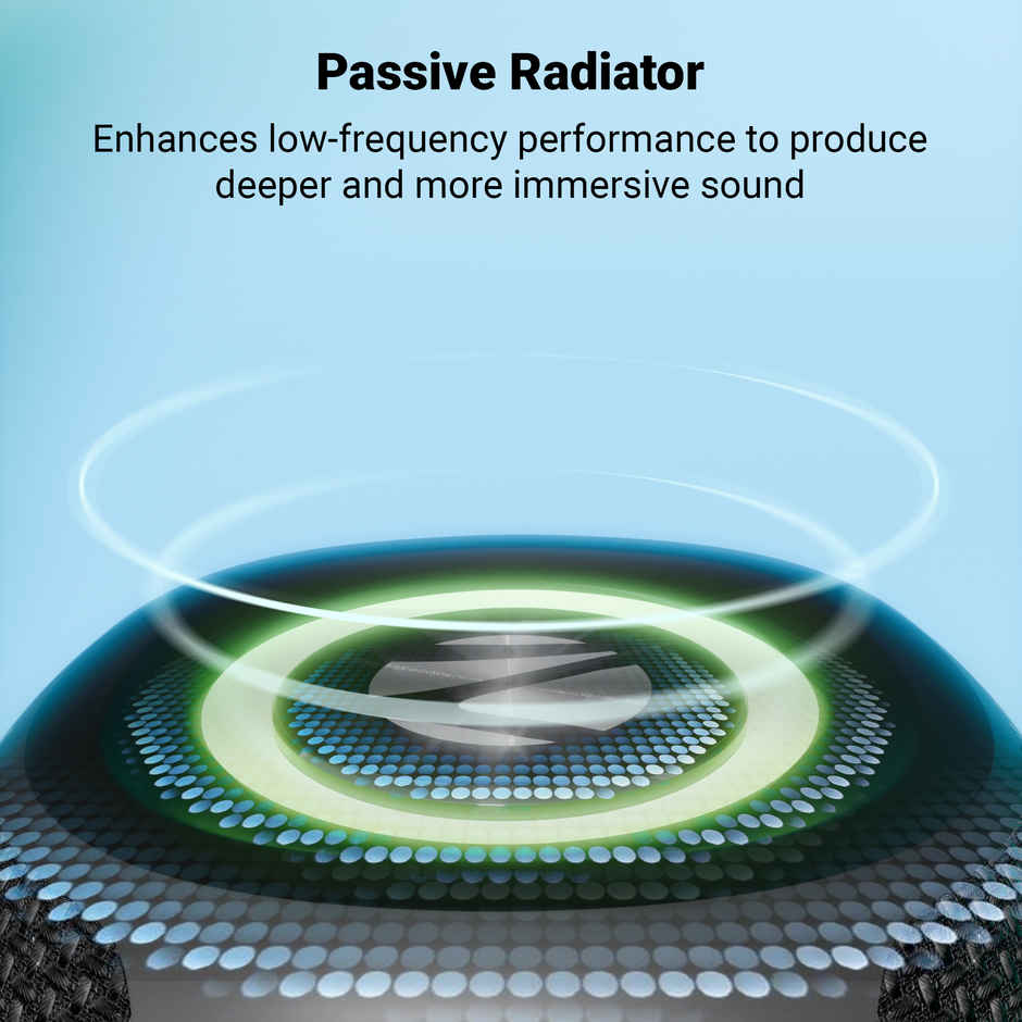 Zebronics Sonic Pod 15 BT Speaker | 5W | 10Hrs Playtime | RGB | TWS | USB mSD | Splash Proof